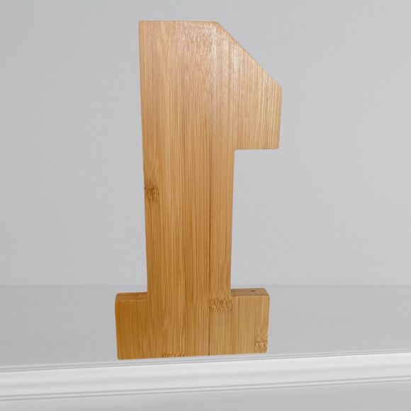 12" wooden charcuterie number 1 One - Picture 2 of 7